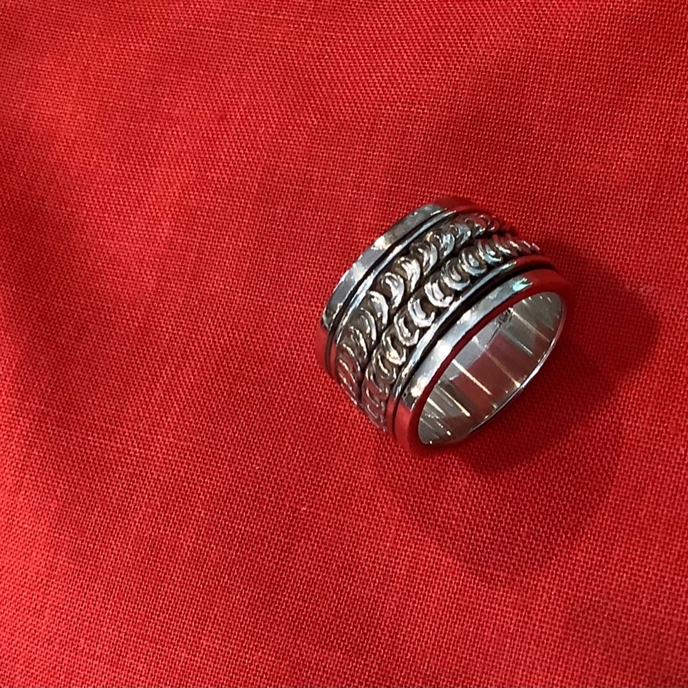 925 Sterling Silver Spinner Ring - image 2